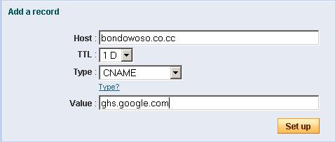 TTL :1 D. Type: CNAME.