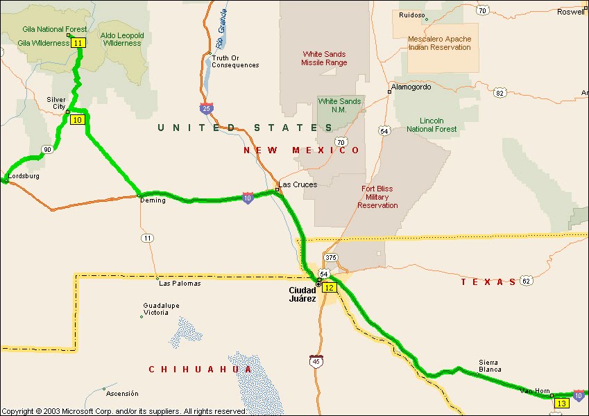 Road Trip across US Day 4 Silver Springs, NM to Van Horn, TX