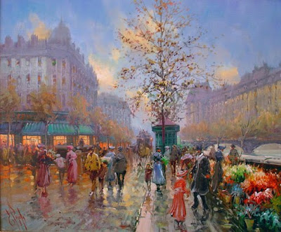 Cityscape Painting by Spanish artist Emilio Payes