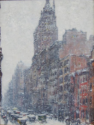 Winter Painting by  American Impressionist Guy Wiggins