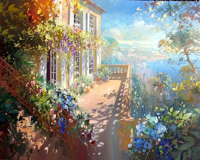 Paintings by French artist Laurent Parcelier