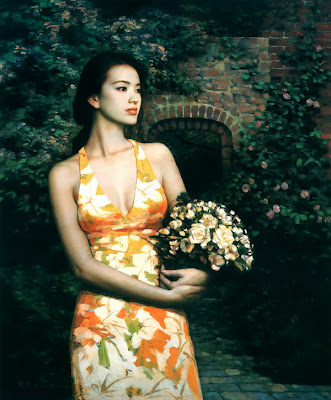 Beautiful Girls in Painting by Chinese Artist Xie Chuyu