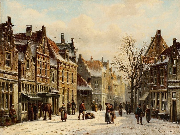 19th c. Dutch artists, Landscape painting, Romanticism, Johannes Franciscus Spohler