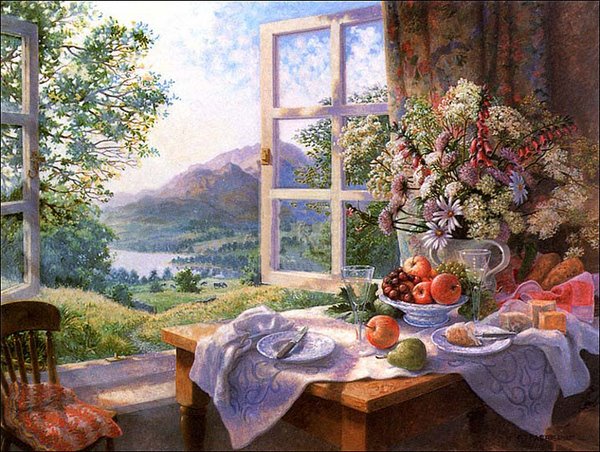 Summer Paintings by Stephen Darbishire, contemporary British artists, oil painting, canvas painting