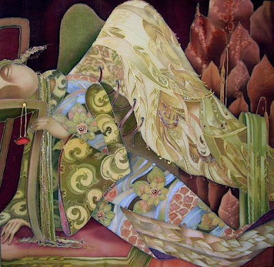 Batik Painting by Russian Artist E Vedernikova