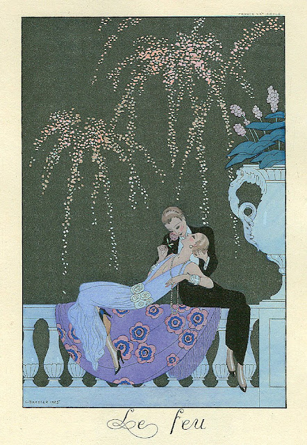 George Barbier,Art Deco fashion illustration