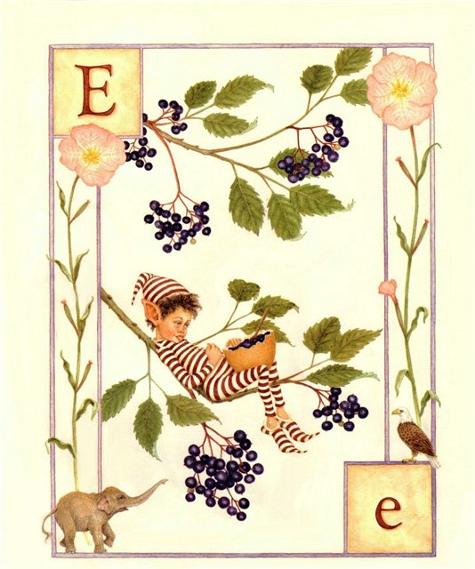 Lauren Mills Elfabet,illustration art, graphics, children book illustration