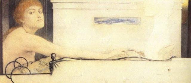 Fernand Khnopff Belgian Symbolist painter,Belgian artists,Modern art,Symbolist painting