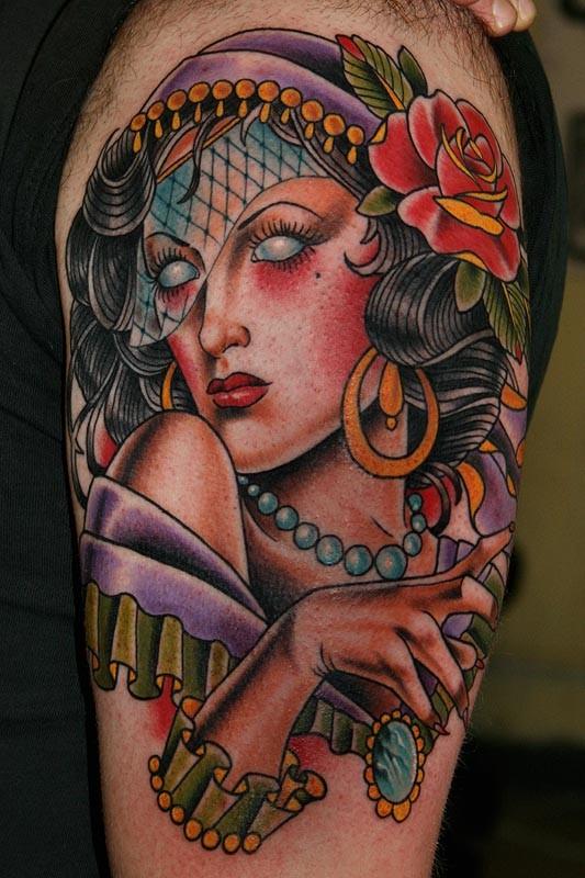 Tattoo Gypsy Girl | tattoos by stefan johnsson veiled gypsy Tattoo Gypsy Girl | tattoos by stefan johnsson veiled gypsy