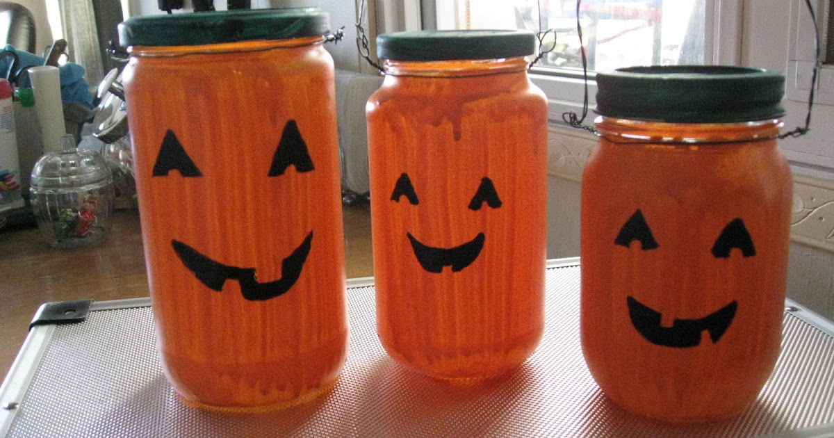 Sandycrafts made some punkin jars to burn candles in