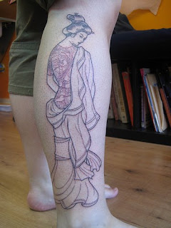 Japanese Tattoo, Geisha Tattoo, Calf Tattoo, Japanese Geisha Tattoos