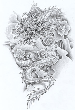 Dragon+tattoo+flash+art