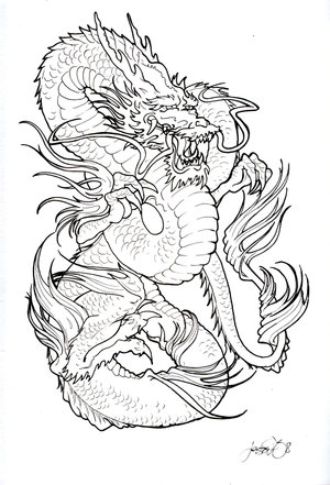 Dragon+tattoo+flash+art