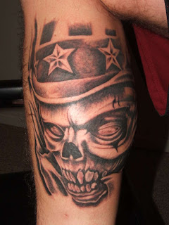 Skull Tattoo With Star Tattoo Design