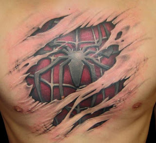Amazing 3D Spider Tattoo Design