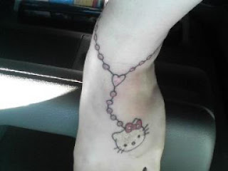 Hello Kitty Ankle Tattoo Design