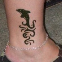 Cool Dolphin Tattoos On The Foot Picture 6