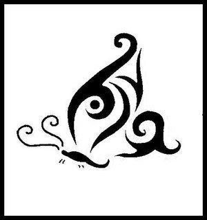 Tribal Butterfly Tattoo Design 4