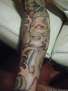 Demon Shoulder Tattoo Design