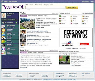 Yahoo Home Page