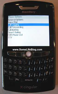 blackberry bold call log settings
