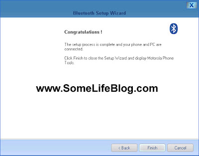 MPT V5 Bluetooth Setup Configuration: This screen confirms that you have completed the setup of your Bluetooth connectivity from MPT to your mobile phone. Once you click finish, MPT 5.0 will exit. Restart and you are connected via Bluetooth! MPT V5 Bluetooth Setup Configuration: This screen confirms that you have completed the setup of your Bluetooth connectivity from MPT to your mobile phone. Once you click finish, MPT 5.0 will exit. Restart and you are connected via Bluetooth!