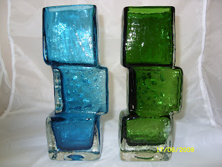 Glorious Art Glass Of Whitefriars Deceptive Drunken Bricklayer Vases