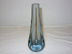 Arctic Blue Teardrop Vase