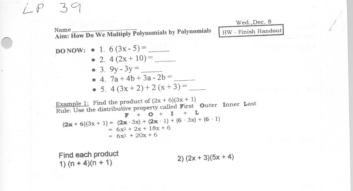 Lesson 3 multiply and divide monomials page 27 answer key image