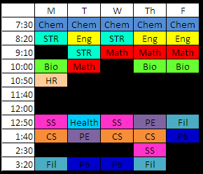 Sr Schedule