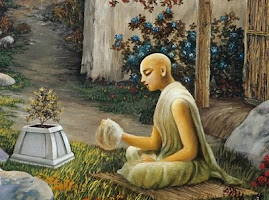 Cidananda Swami preaches to Radhanath Swami about chanting in the book "A Journey Home"
