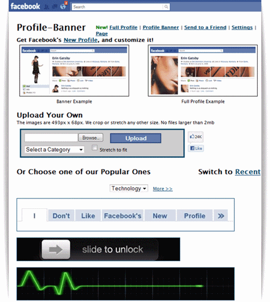 Lank page with small picture facebook page icon. Lank page with small picture
