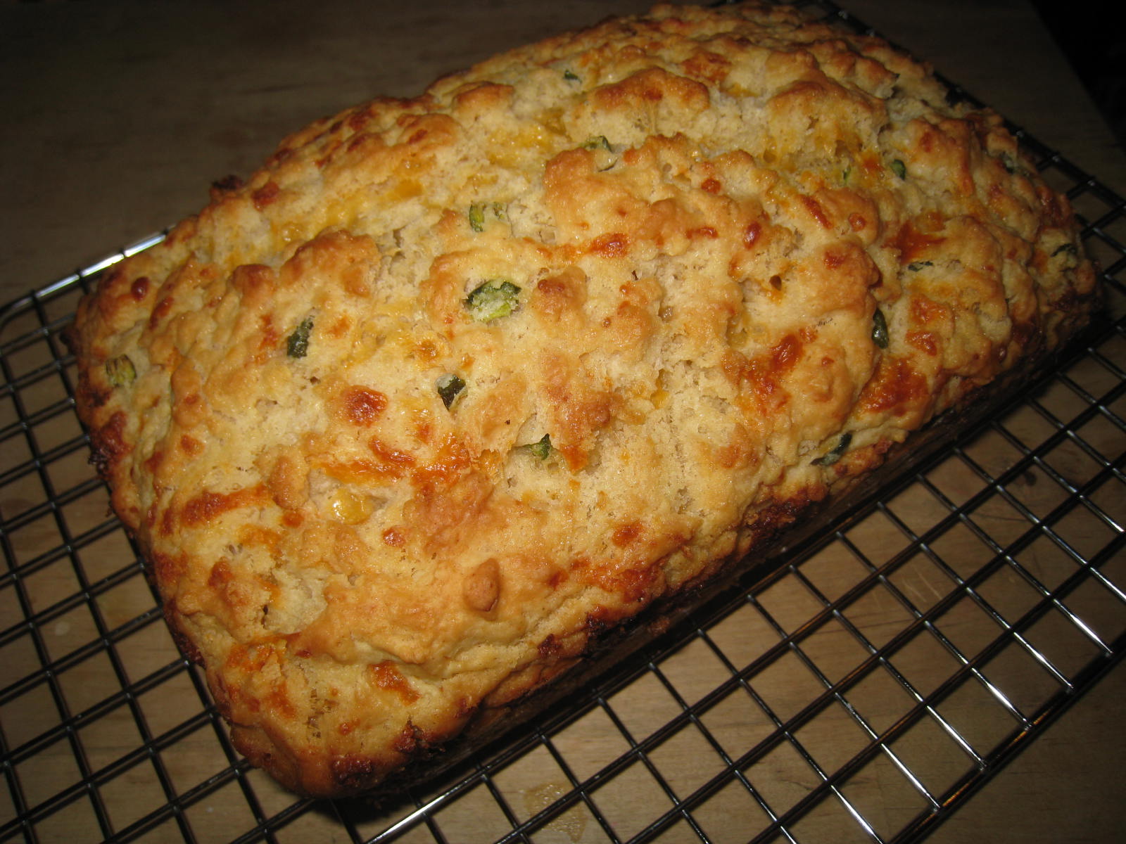 Join us, pull up a chair Jalapeno Cheese Beer Bread