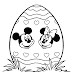 Ovo da Páscoa para Colorir Disney - Mickey e Minnie