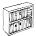 Estante de Livros para Colorir - Moveis de Madeira para Imprimir