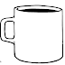 Caneca com café para Pintar - Desenhos para Colorir
