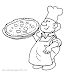 Pizzeiro para Colorir - Desenhos de Profissões para Imprimir