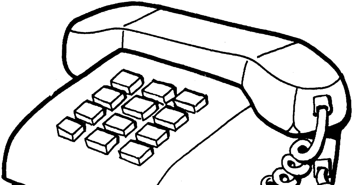 telefone fixo para colorir desenhos de telefones para pintar