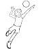 Imagens de Voleibol para Colorir - Desenhos de Desporto para imprimir