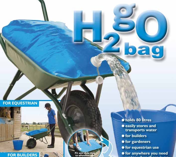 WATER CONTAINER  FITS IN WHEELBARROW. H2GO BAG 80 LITRE 