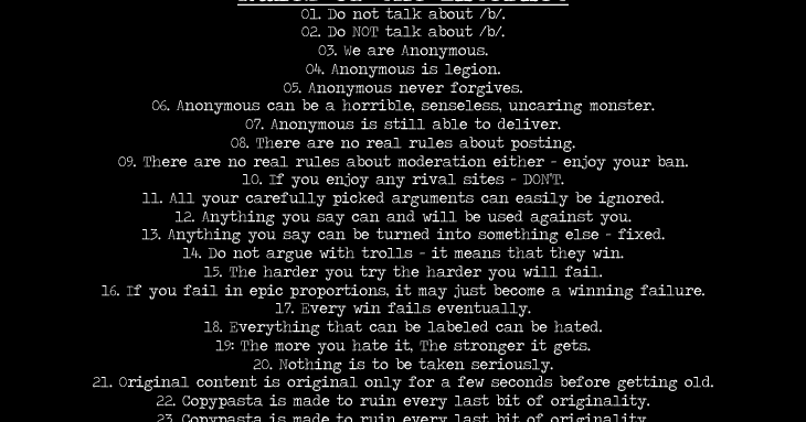 rules of the internet