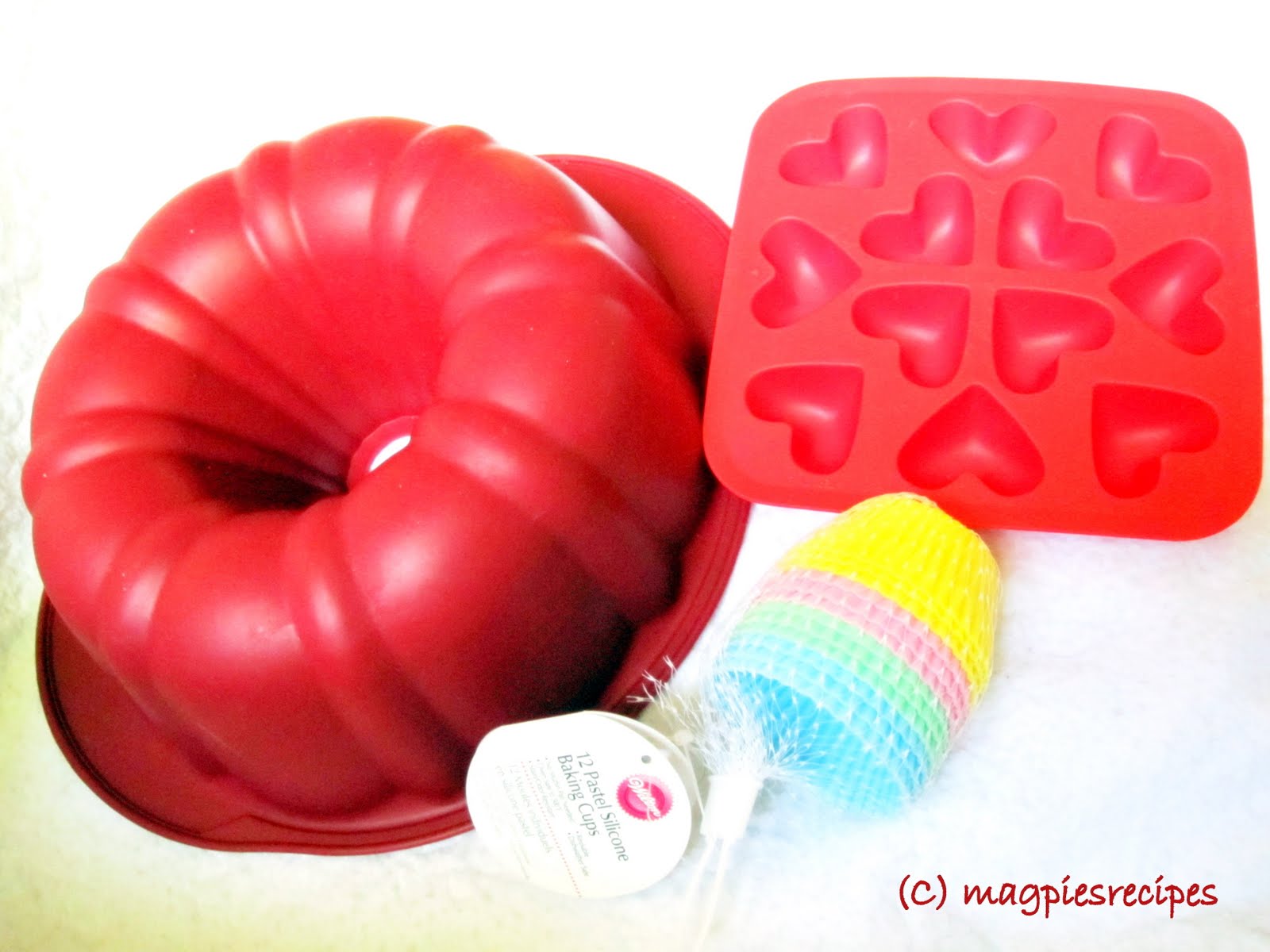 Magpie's Recipes I HEART Silicone Bakeware Udate Not so much