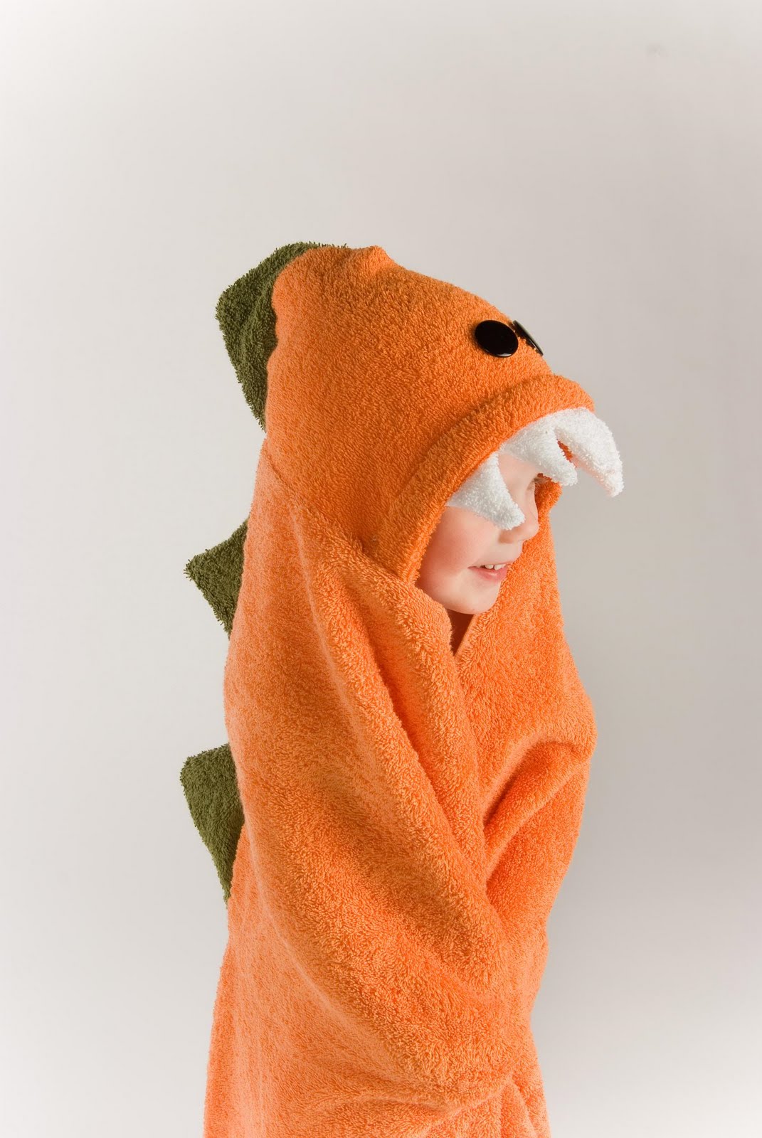 Animal hooded towels for children DINOSAUR HOODED TOWEL, 35 + 10