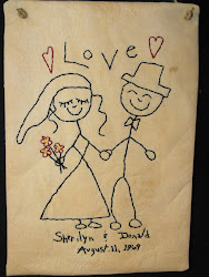 Wedding/Anniversary Stitchery Wall Hanging