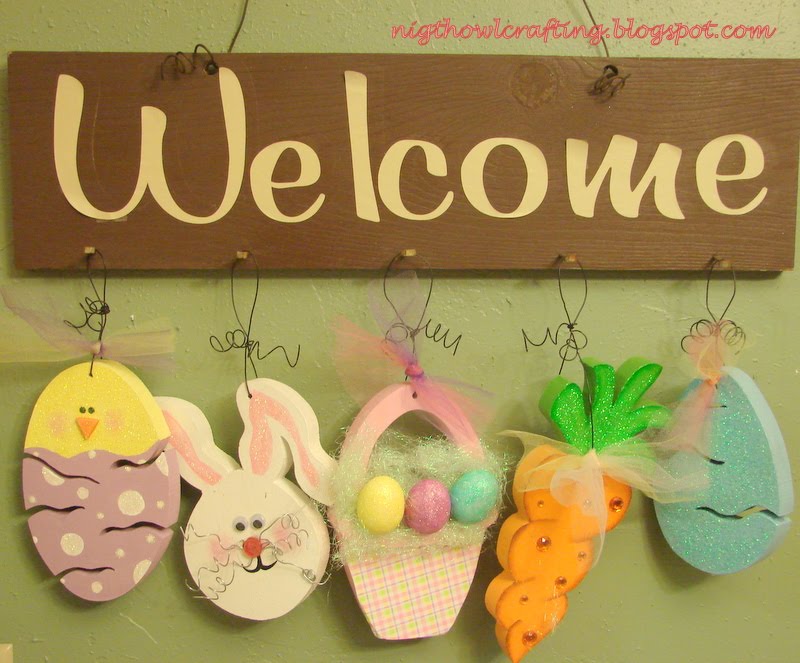 Night Owl Crafting Easter Sign!