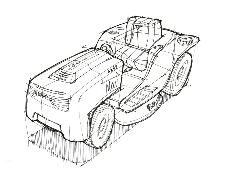 Sketch A Day: Sketch-A-Day #103: Lawn Mower