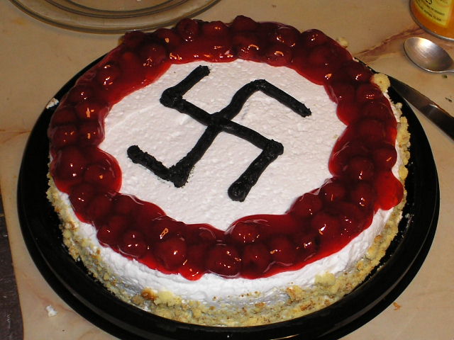 birthday cake 20. swastika cake! Happy Birthday