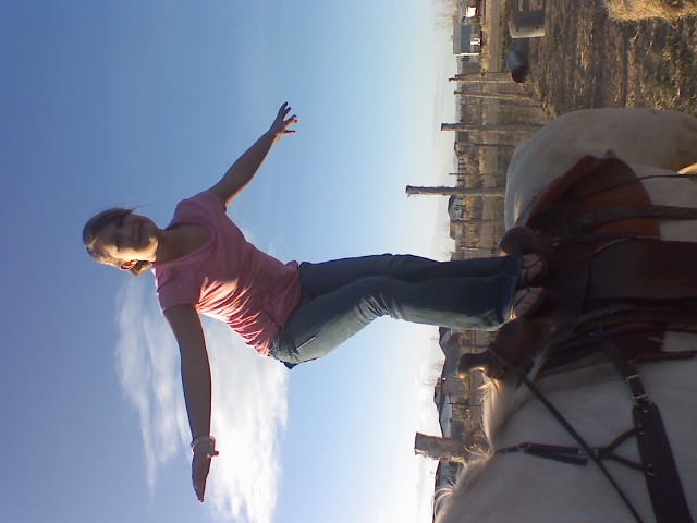 Me standing on my horse:)
