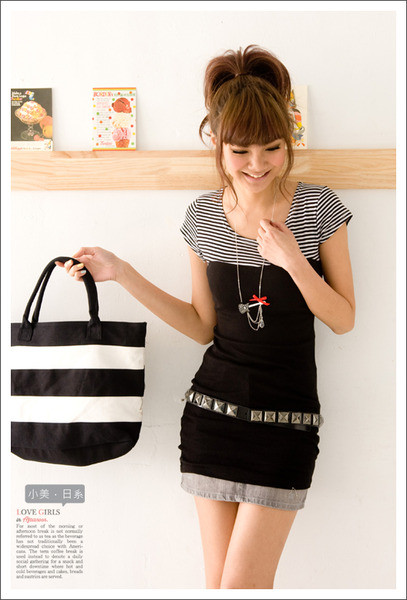 [T-1699+Casual+Sweety+Sewn+2+in+1+Cotton+Long+T+-+Black.jpg]