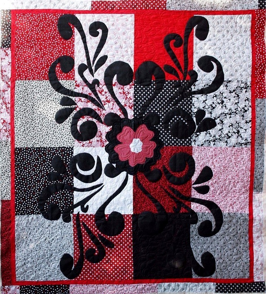 Black Red Quilt